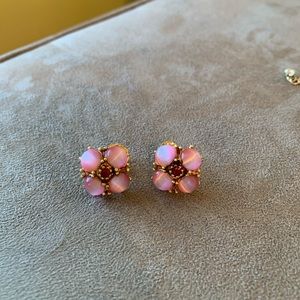 J Crew pink flower earrings
